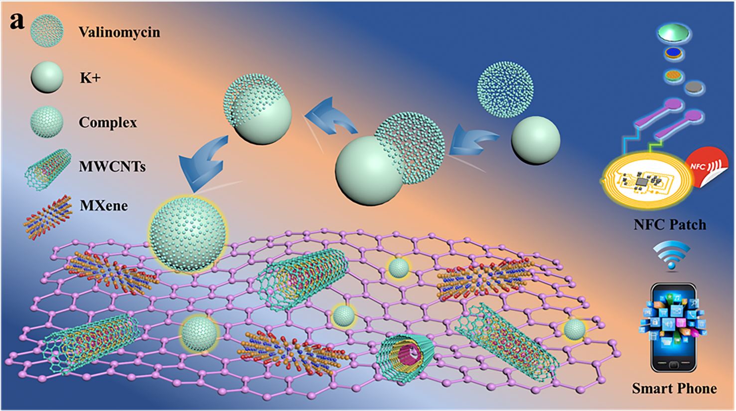 A wearable battery-free wireless and skin-interfaced microfluidics integrated electrochemical sensing patch for on-site biomarkers monitoring in human perspiration